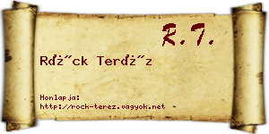 Röck Teréz névjegykártya